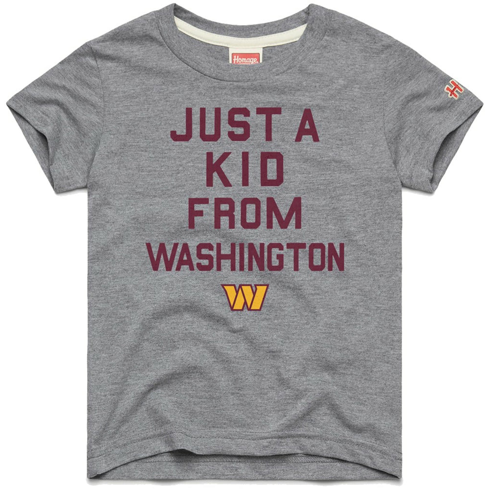 Washington Commanders Homage Youth Just a Kid Tri-Blend T-Shirt Gray