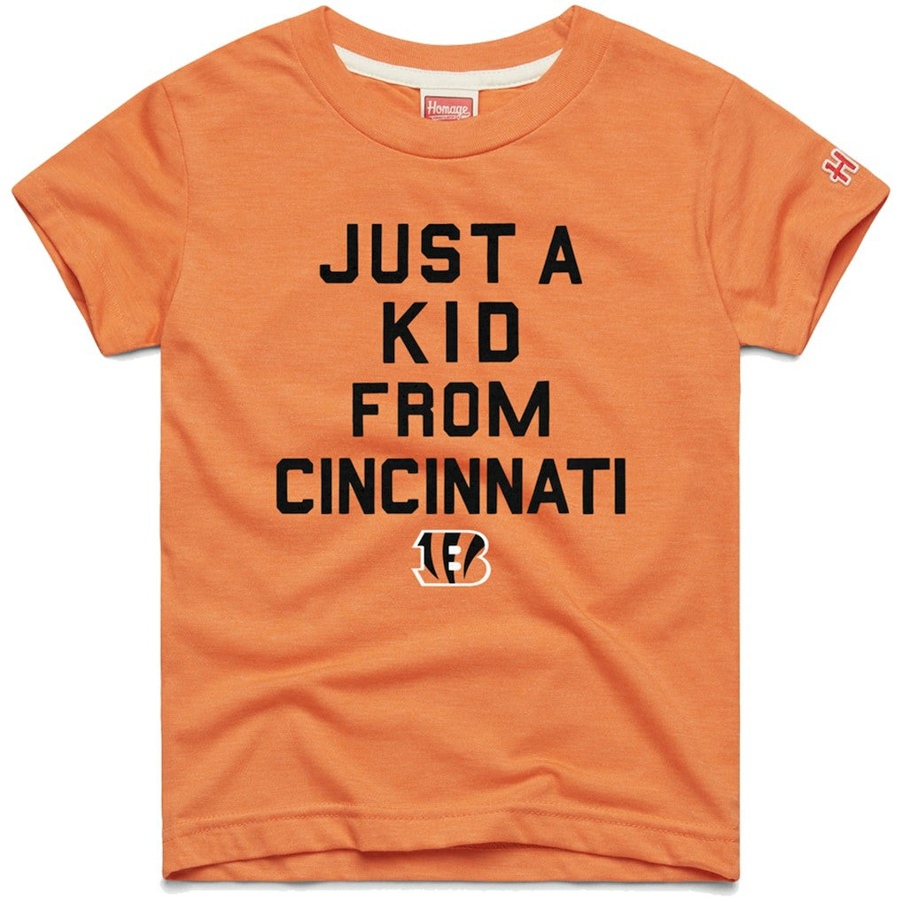 Cincinnati Bengals Homage Youth Just a Kid Tri-Blend T-Shirt Orange