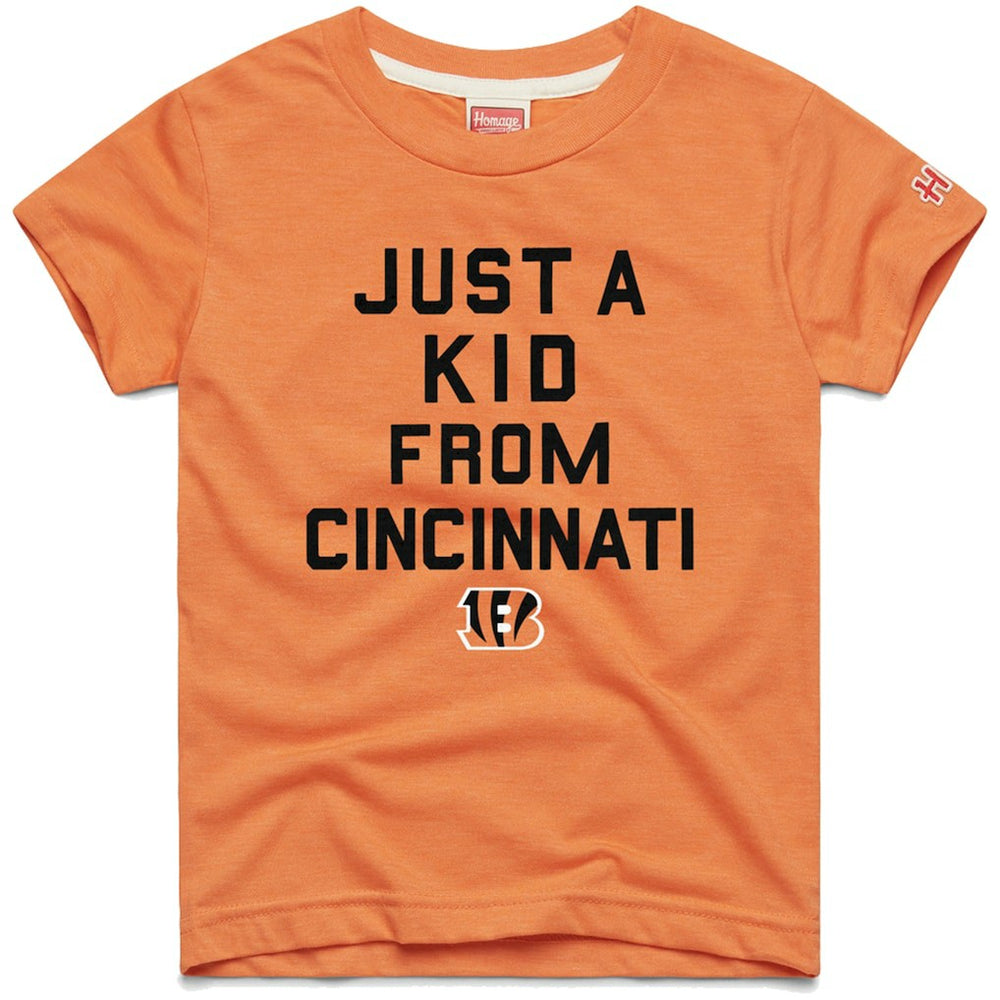 Cincinnati Bengals Homage Youth Just a Kid Tri-Blend T-Shirt Orange