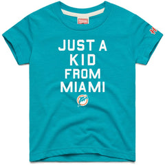 Miami Dolphins Homage Youth Just a Kid Tri-Blend T-Shirt Aqua