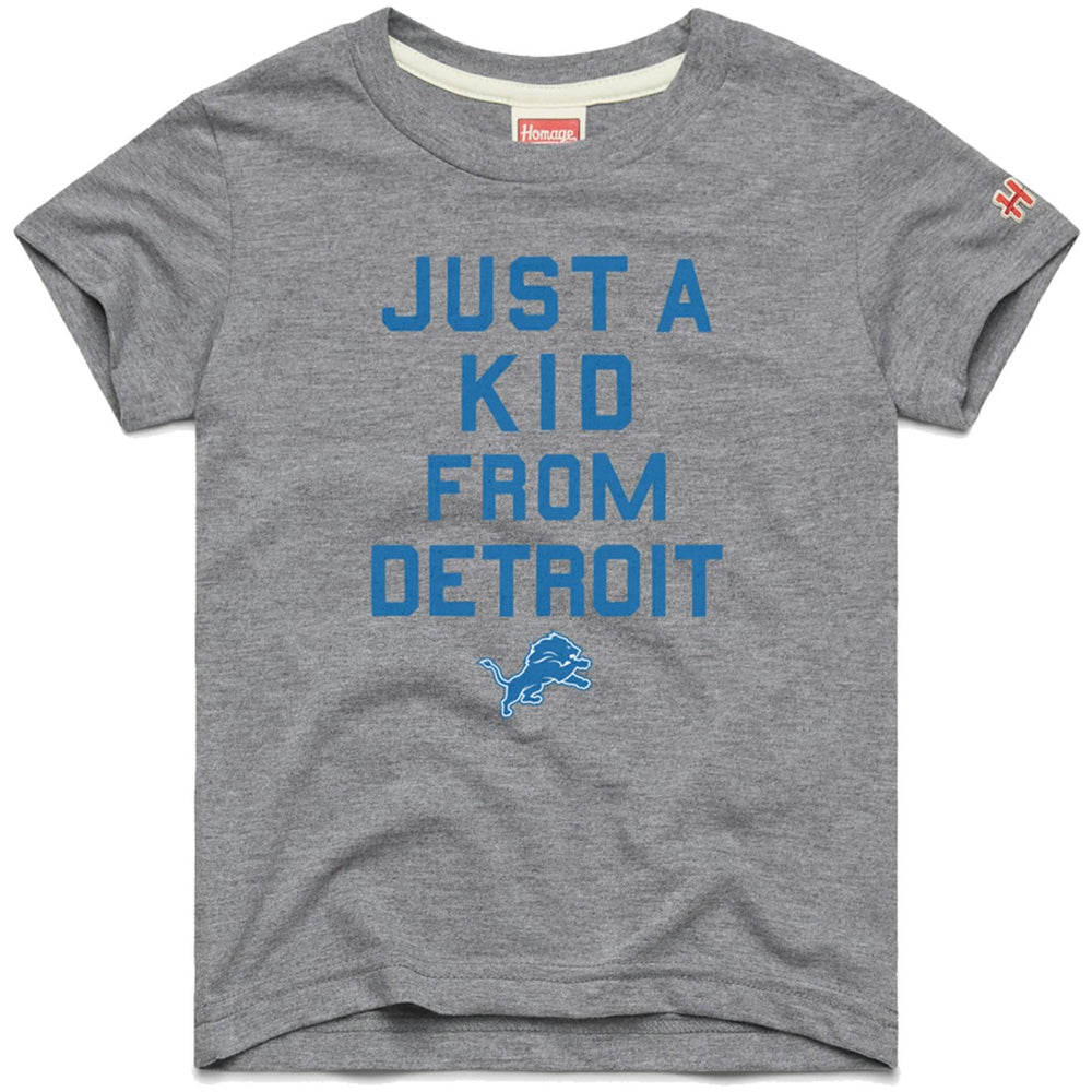 Detroit Lions Homage Youth Just a Kid Tri-Blend T-Shirt Gray
