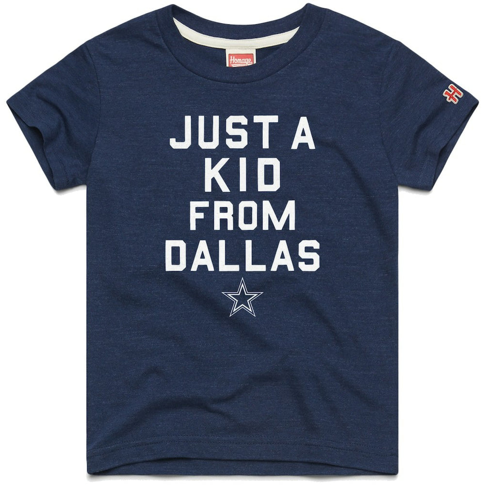 Dallas Cowboys Homage Youth Just a Kid Tri-Blend T-Shirt Navy