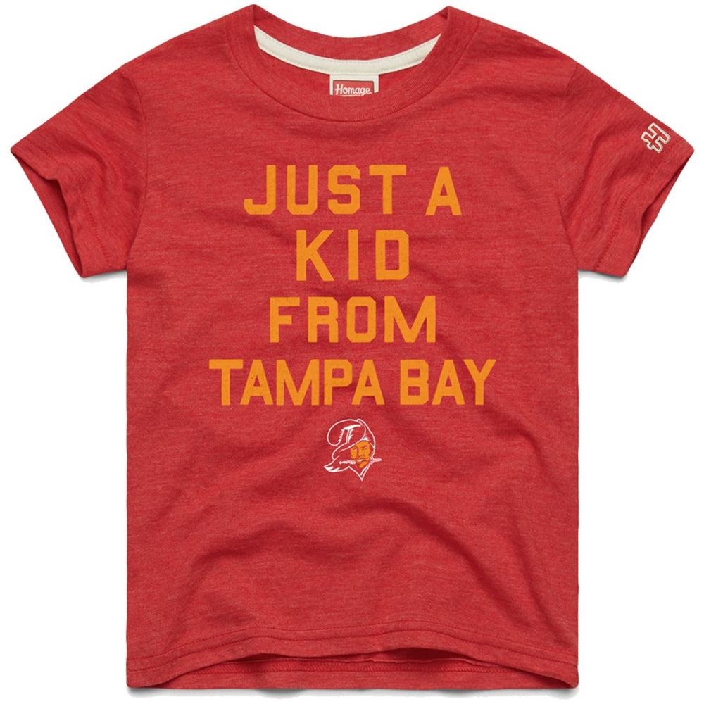 Tampa Bay Buccaneers Homage Youth Just a Kid Tri-Blend T-Shirt Red