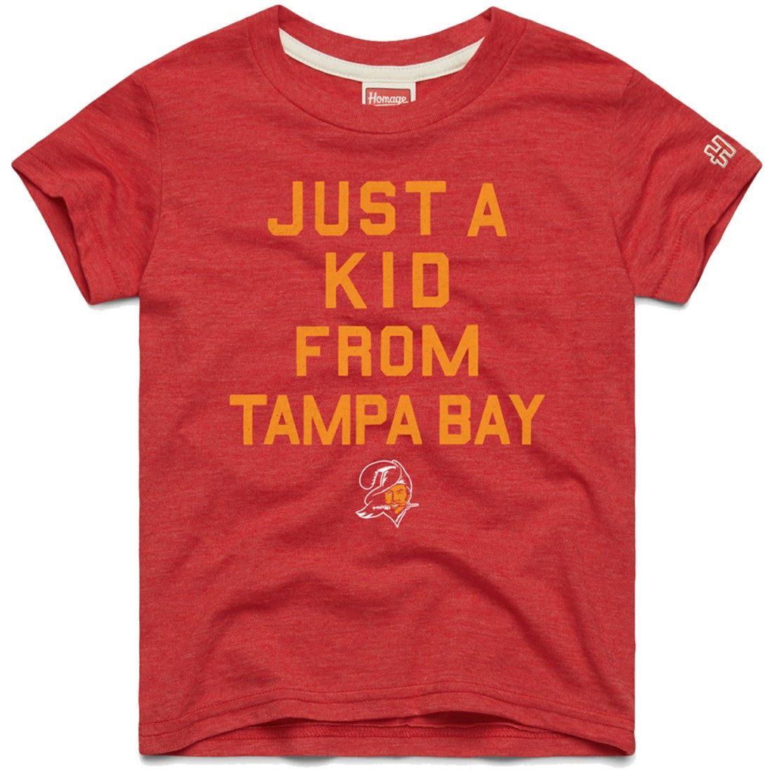 Tampa Bay Buccaneers Homage Youth Just a Kid Tri-Blend T-Shirt Red