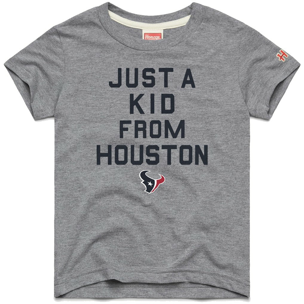 Houston Texans Homage Youth Just a Kid Tri-Blend T-Shirt Gray