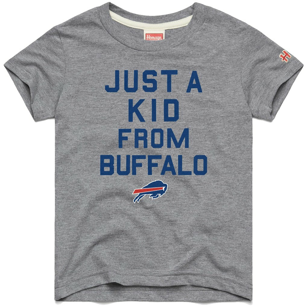 Buffalo Bills Homage Youth Just a Kid Tri-Blend T-Shirt Gray
