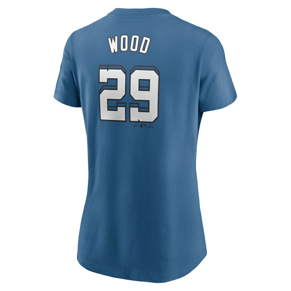 James Wood Washington Nationals Nike Women's 2025 City Connect Fuse Name & Number T-Shirt - Blue - Nike Lifestyle