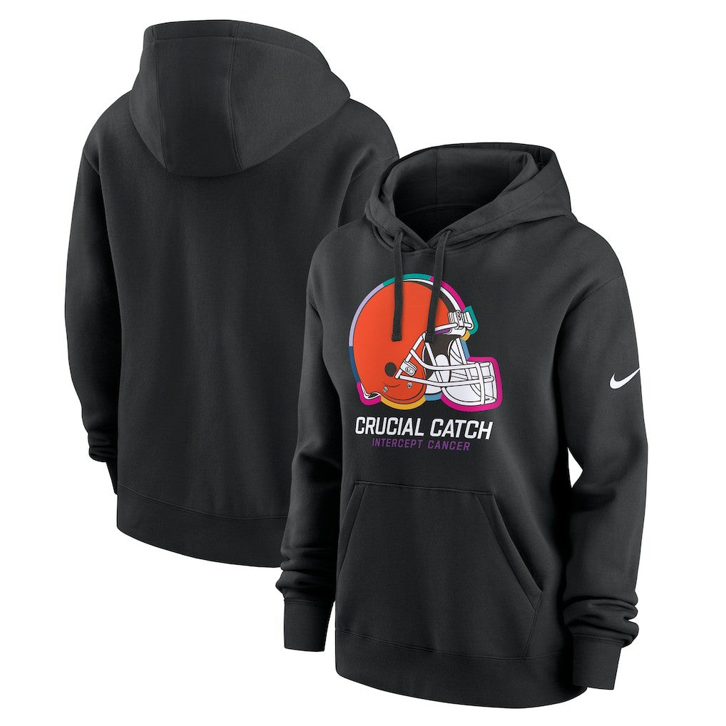 Nike Cleveland Browns Women's 2024 NFL Crucial Catch Club Pullover Hoodie Black