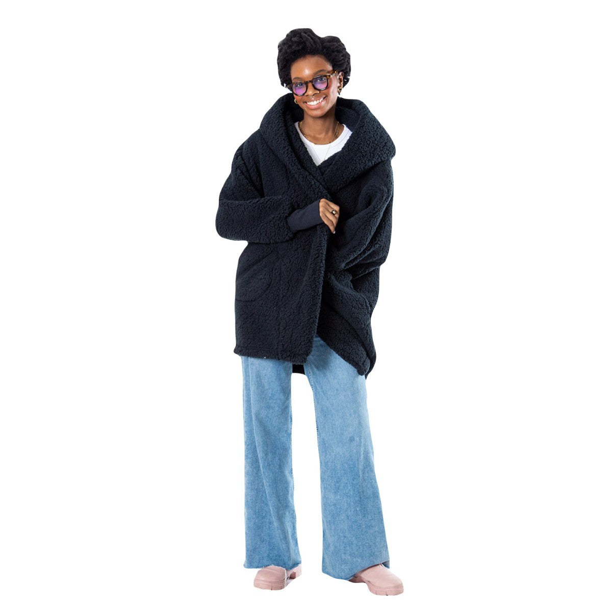 The Best Lounger in the World By Jill Martin Phoenix Suns Unisex Navy Oversized Open-Front Hoodie Sweater