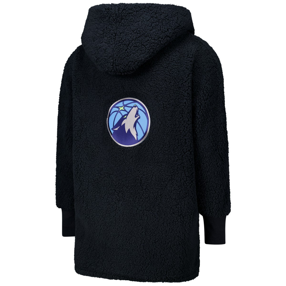 The Best Lounger in the World By Jill Martin Minnesota Timberwolves Unisex Navy Oversized Open-Front Hoodie Sweater