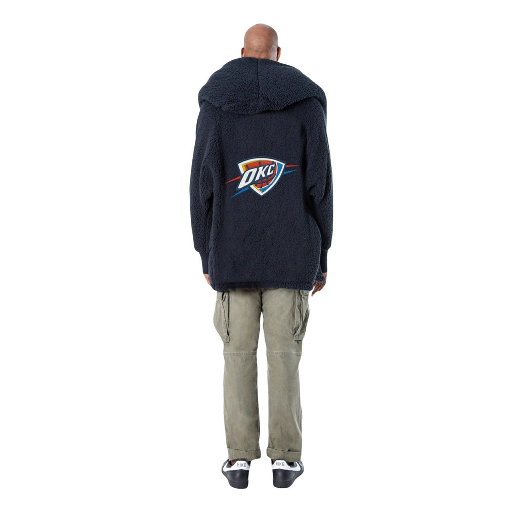The Best Lounger in the World By Jill Martin Oklahoma City Thunder Unisex Navy Oversized Open-Front Hoodie Sweater