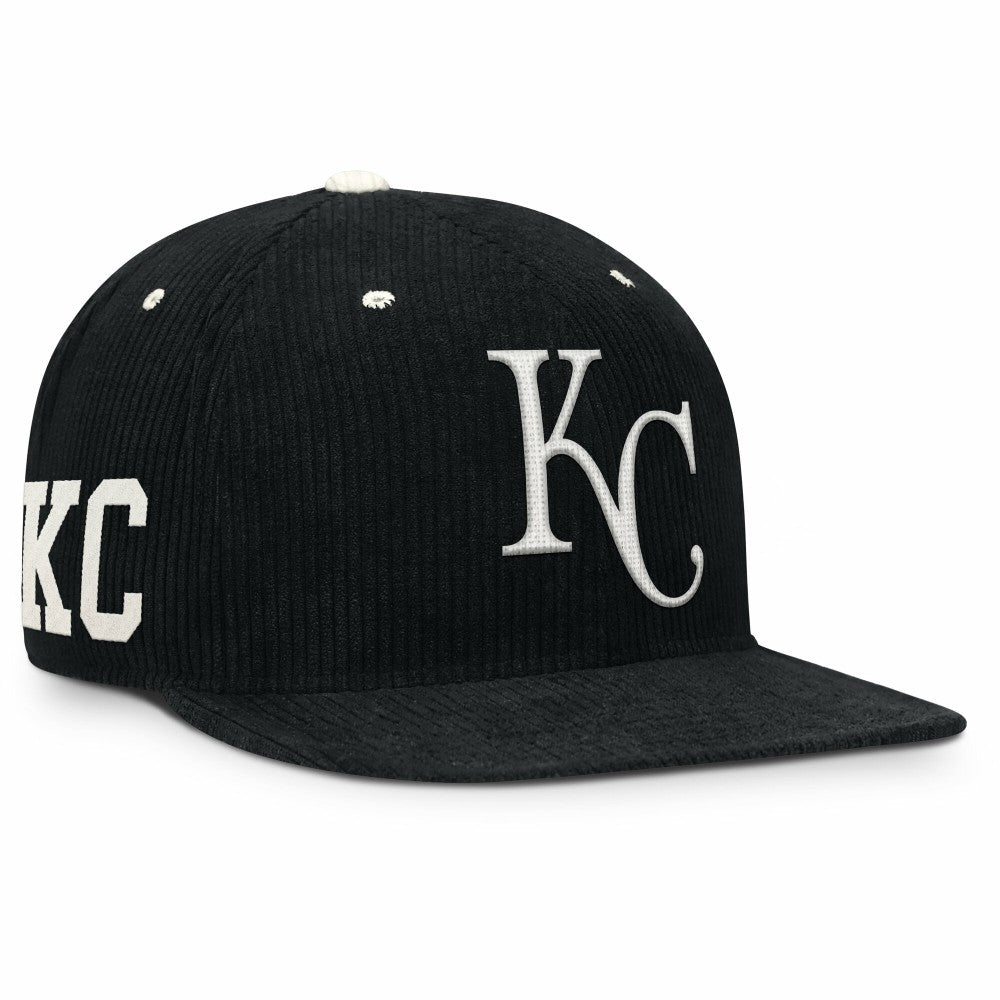 Kansas City Royals Nike Pro Corduroy Structured Snapback Hat - Black - Nike Lifestyle