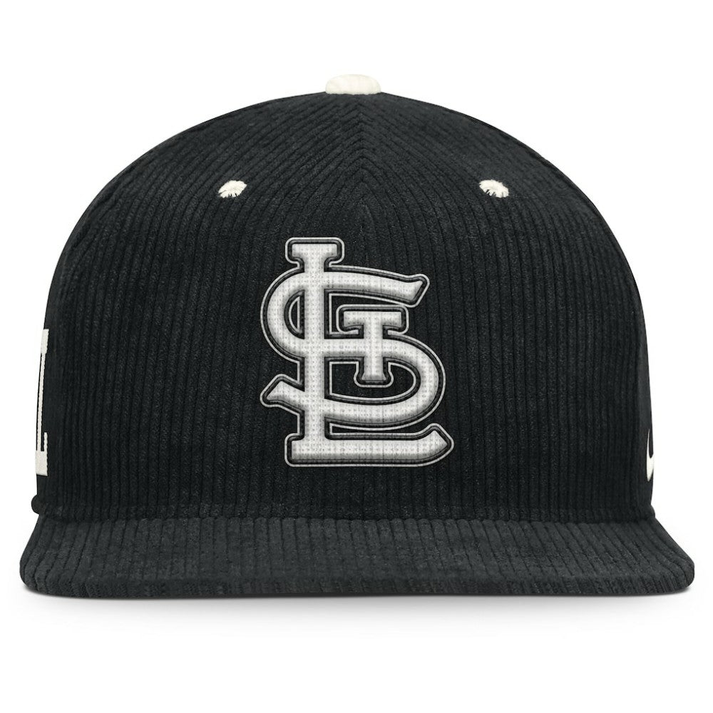 St. Louis Cardinals Nike Pro Corduroy Structured Snapback Hat - Black - Nike Sale