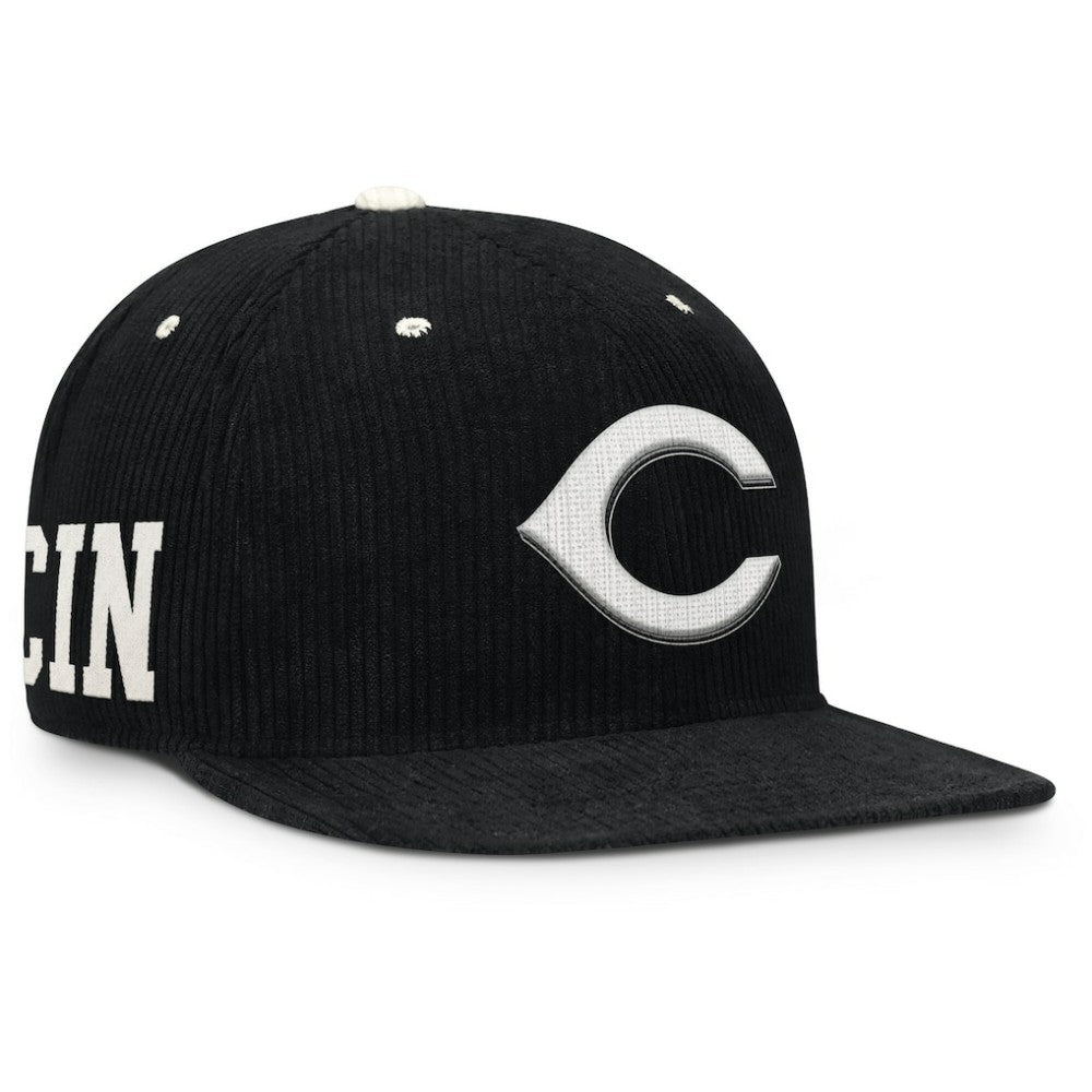 Cincinnati Reds Nike Pro Corduroy Structured Snapback Hat - Black - Nike Discount