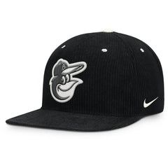 Baltimore Orioles Nike Pro Corduroy Structured Snapback Hat - Black - Nike Lifestyle