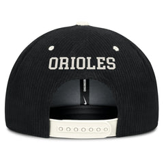 Baltimore Orioles Nike Pro Corduroy Structured Snapback Hat - Black - Nike Lifestyle
