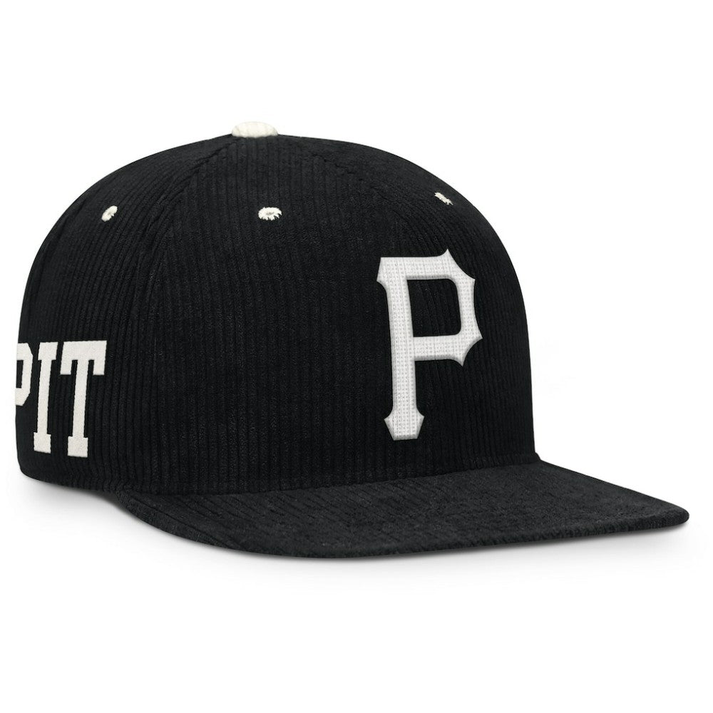 Pittsburgh Pirates Nike Pro Corduroy Structured Snapback Hat - Black - Nike on Sale