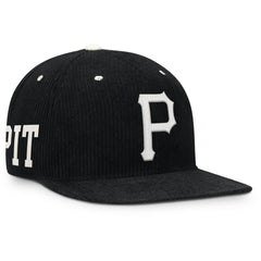 Pittsburgh Pirates Nike Pro Corduroy Structured Snapback Hat - Black - Nike on Sale
