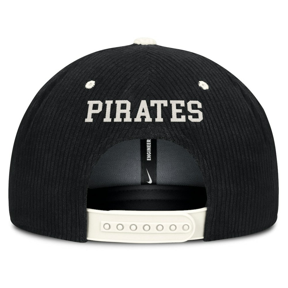 Pittsburgh Pirates Nike Pro Corduroy Structured Snapback Hat - Black - Nike on Sale