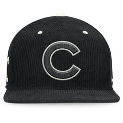 Chicago Cubs Nike Pro Corduroy Structured Snapback Hat - Black - Nike on Sale