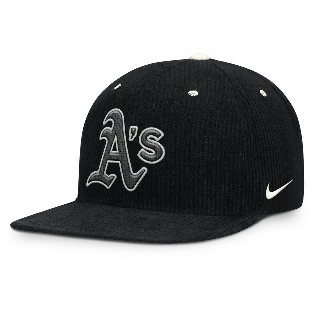 Athletics Nike Pro Corduroy Structured Snapback Hat - Black - Nike Discount