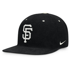 San Francisco Giants Nike Pro Corduroy Structured Snapback Hat - Black - Nike Discount