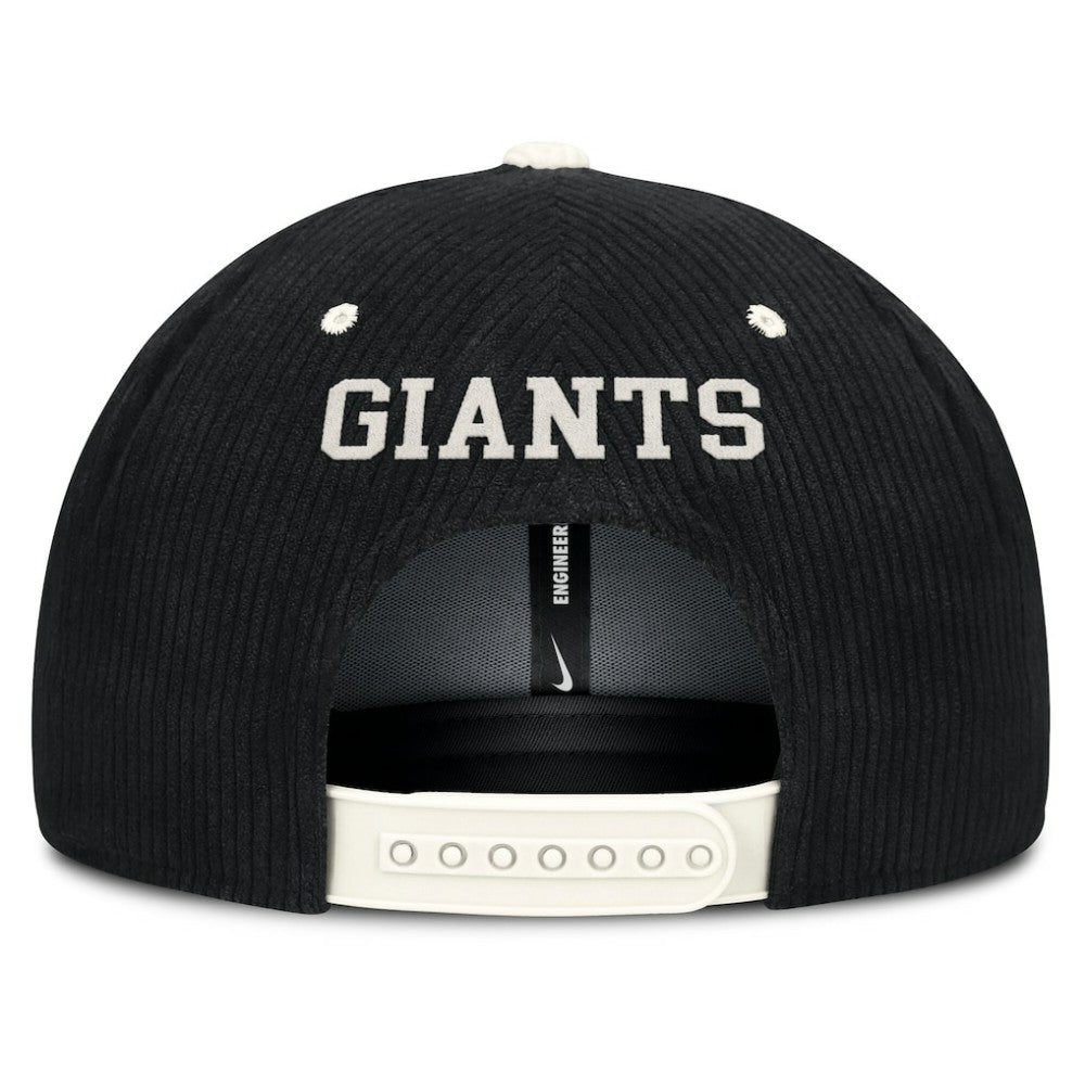 San Francisco Giants Nike Pro Corduroy Structured Snapback Hat - Black - Nike Discount