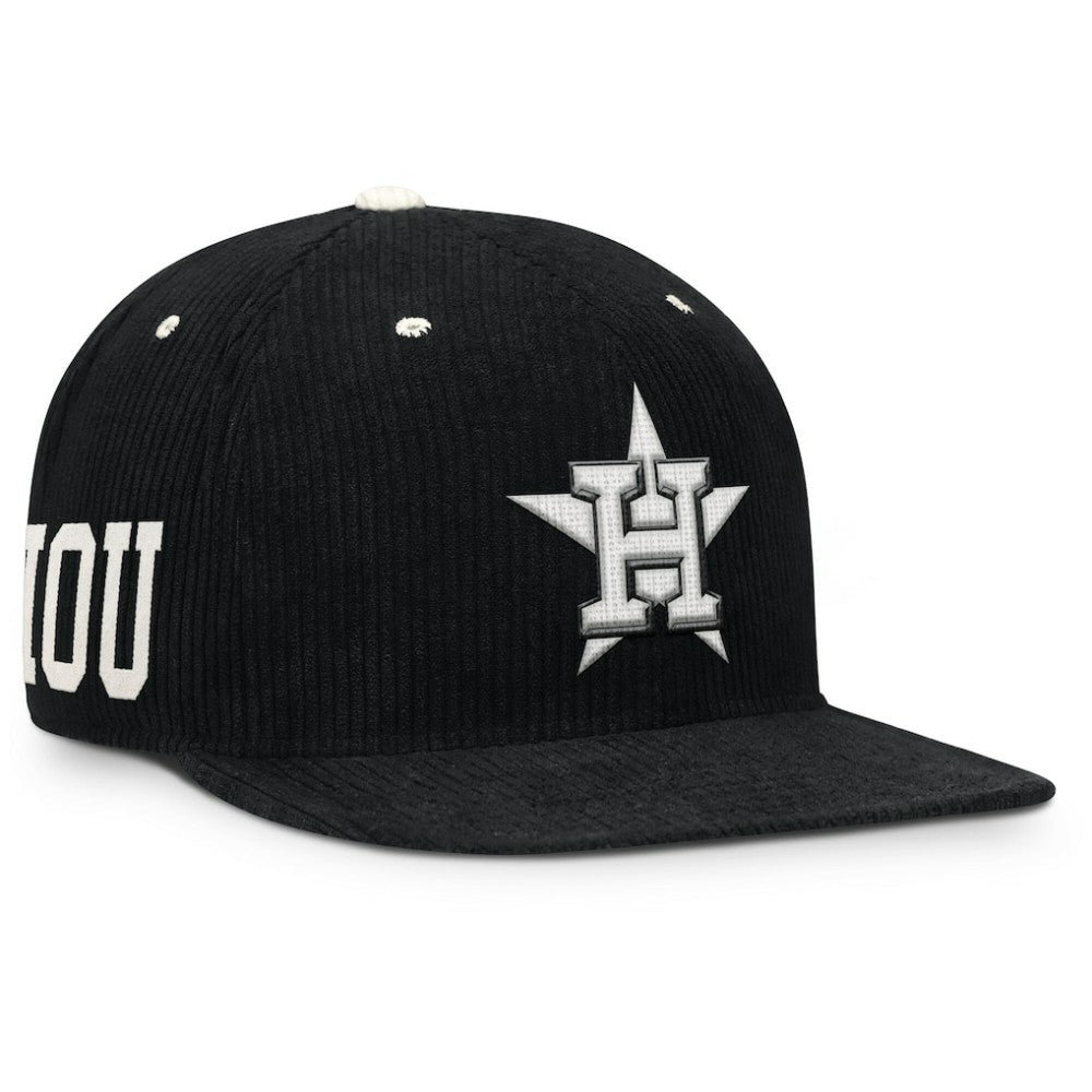 Houston Astros Nike Pro Corduroy Structured Snapback Hat - Black - Nike Lifestyle