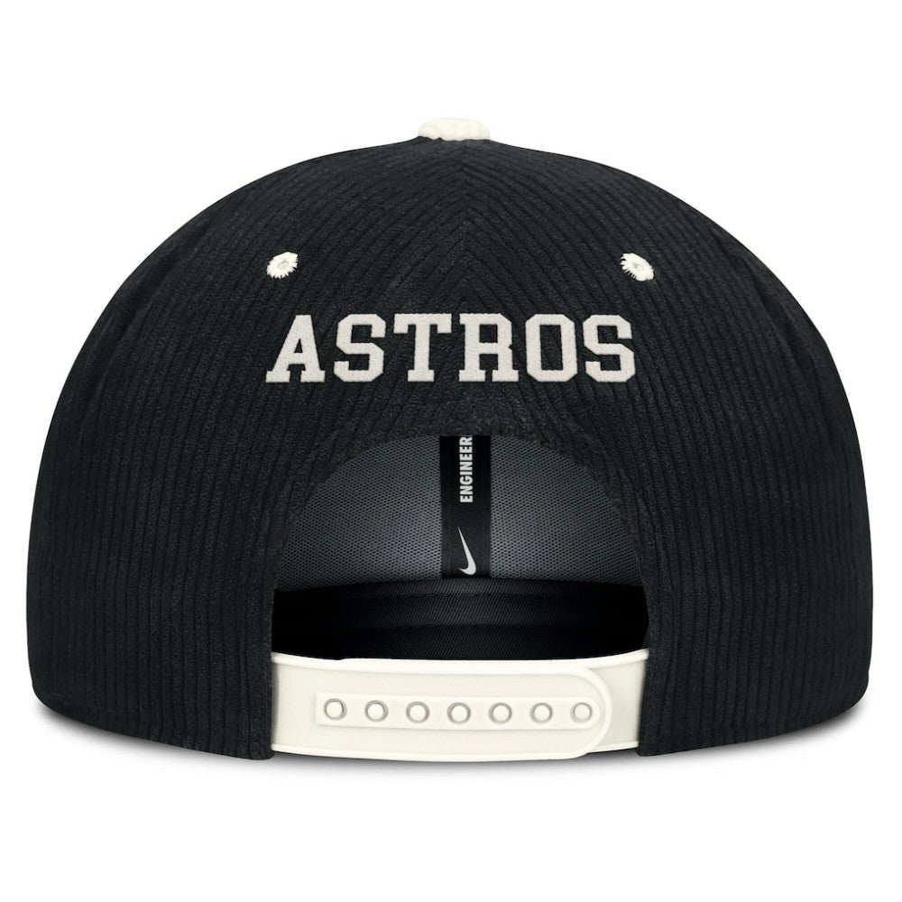 Houston Astros Nike Pro Corduroy Structured Snapback Hat - Black - Nike Lifestyle