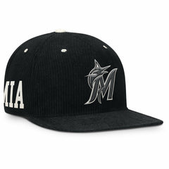 Miami Marlins Nike Pro Corduroy Structured Snapback Hat - Black - Nike on Sale