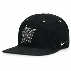 Miami Marlins Nike Pro Corduroy Structured Snapback Hat - Black - Nike on Sale