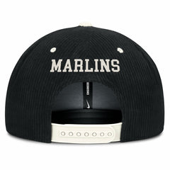 Miami Marlins Nike Pro Corduroy Structured Snapback Hat - Black - Nike on Sale