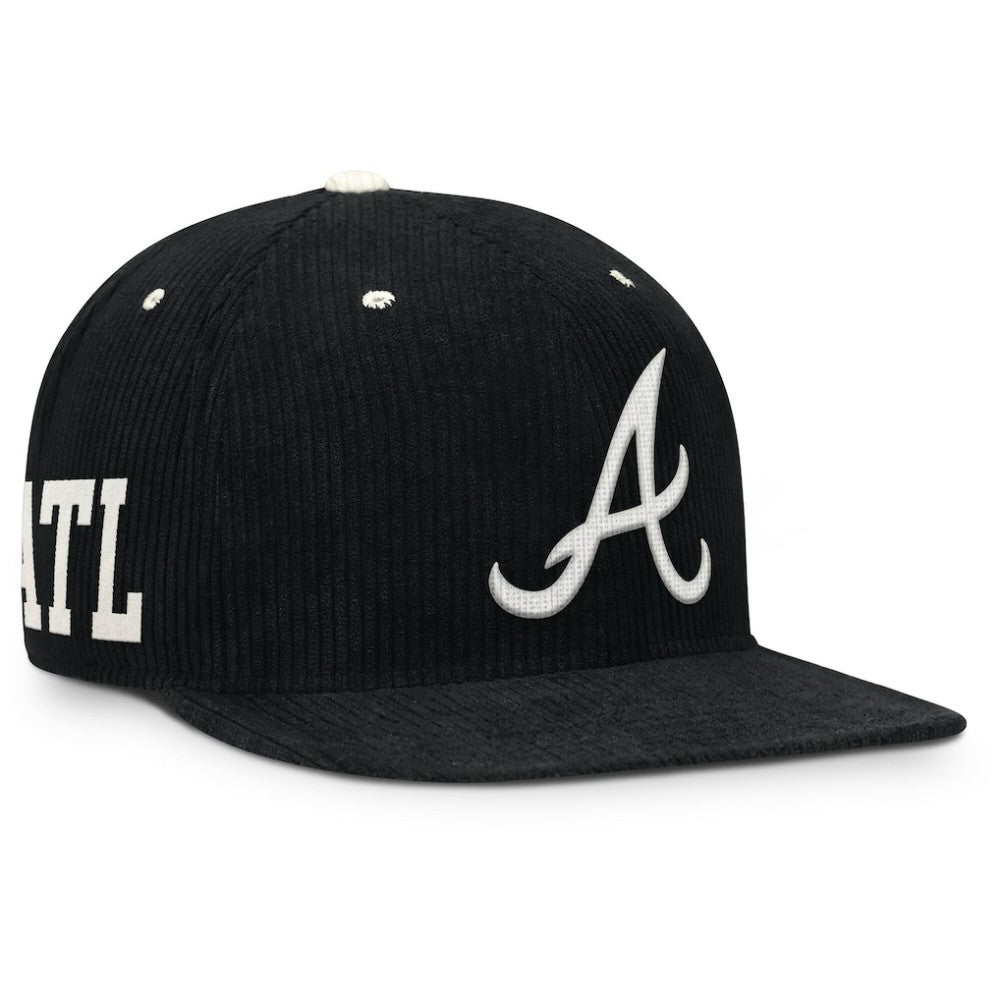 Atlanta Braves Nike Pro Corduroy Structured Snapback Hat - Black - Nike Sale