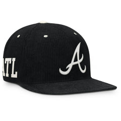 Atlanta Braves Nike Pro Corduroy Structured Snapback Hat - Black - Nike Sale
