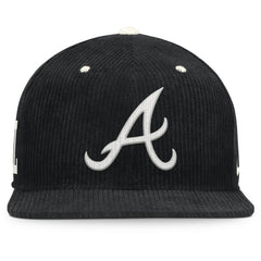 Atlanta Braves Nike Pro Corduroy Structured Snapback Hat - Black - Nike Sale