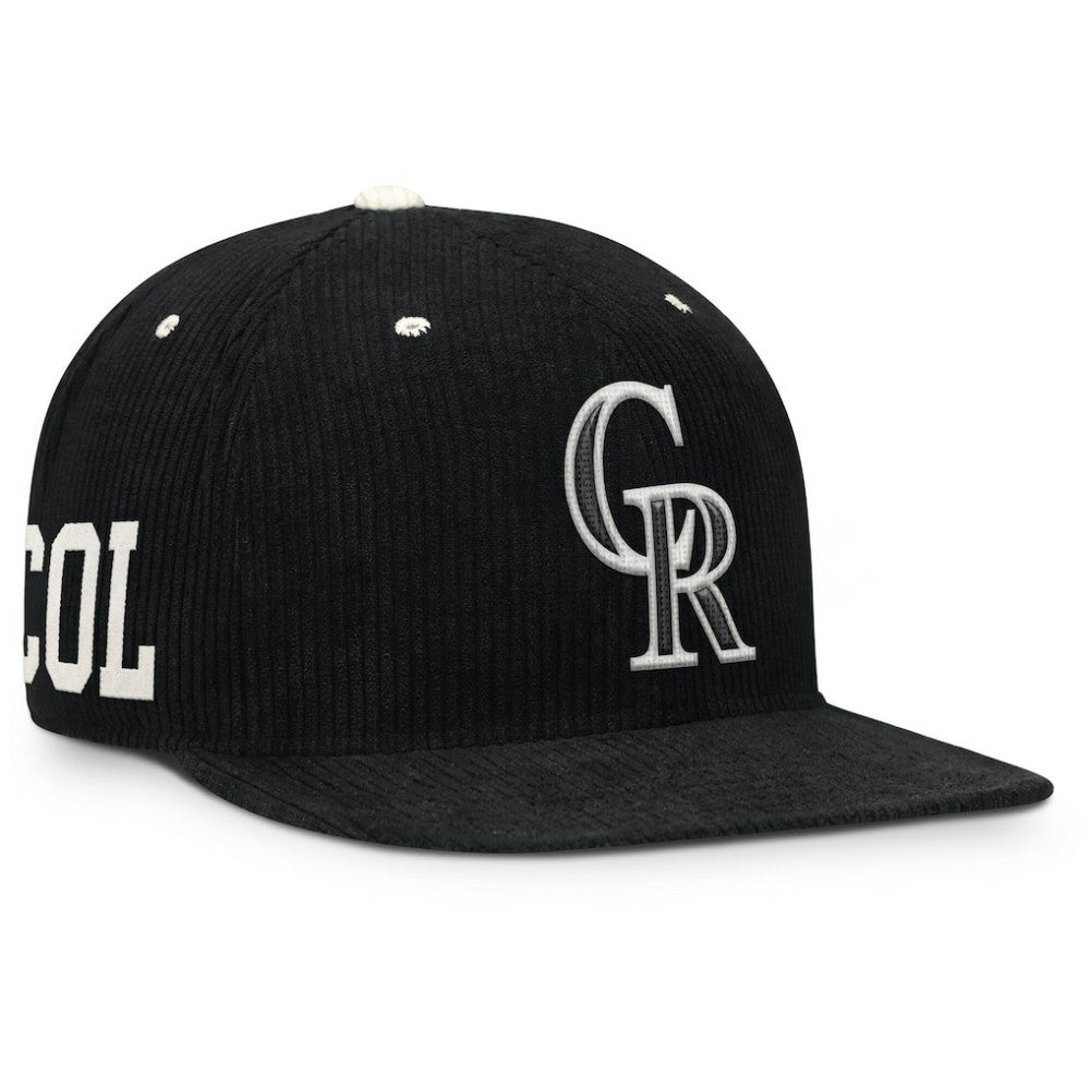 Colorado Rockies Nike Pro Corduroy Structured Snapback Hat - Black - Nike Online