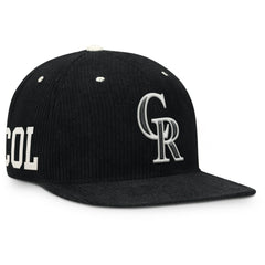 Colorado Rockies Nike Pro Corduroy Structured Snapback Hat - Black - Nike Online