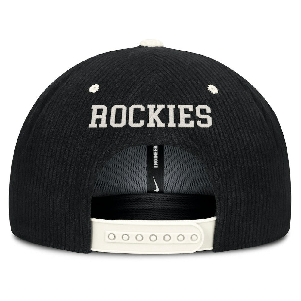Colorado Rockies Nike Pro Corduroy Structured Snapback Hat - Black - Nike Online