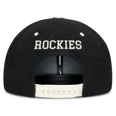 Colorado Rockies Nike Pro Corduroy Structured Snapback Hat - Black - Nike Online