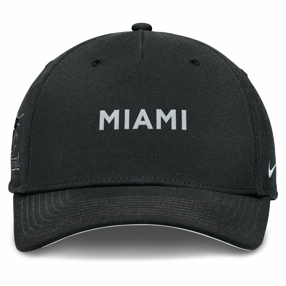 Miami Marlins Nike Rise Performance Adjustable Hat - Black - Nike Online
