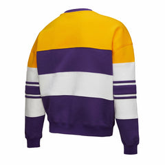 Los Angeles Lakers x DANNIJO Women's Blocked Pullover Sweatshirt Gold/Purple | Mitchell & Ness discount