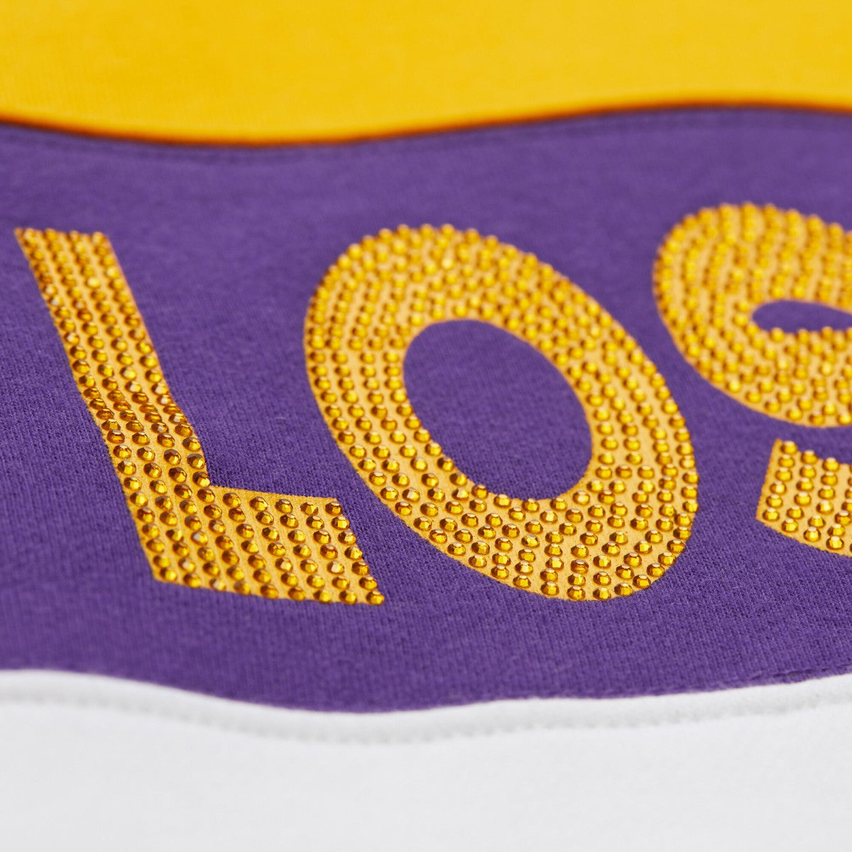 Los Angeles Lakers x DANNIJO Women's Blocked Pullover Sweatshirt Gold/Purple | Mitchell & Ness discount