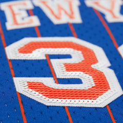 Patrick Ewing New York Knicks x DANNIJO Women's Fashion Cropped Basketball Jersey Royal | Mitchell & Ness for sale
