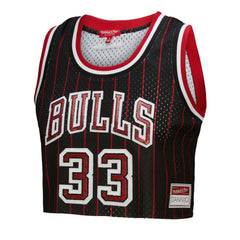 Scottie Pippen Chicago Bulls x DANNIJO Women's Fashion Cropped Basketball Jersey for sale Black | Mitchell & Ness Near Me