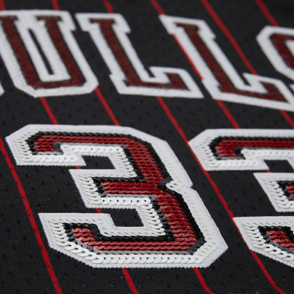 Scottie Pippen Chicago Bulls x DANNIJO Women's Fashion Cropped Basketball Jersey for sale Black | Mitchell & Ness Near Me