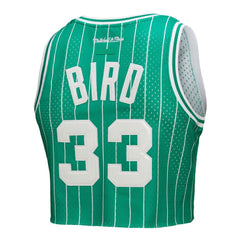 Larry Bird Boston Celtics x DANNIJO Women's Fashion Cropped Basketball Jersey Kelly Green | Mitchell & Ness outlet
