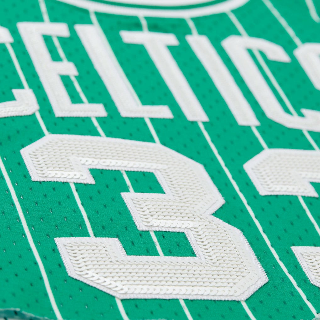Larry Bird Boston Celtics x DANNIJO Women's Fashion Cropped Basketball Jersey Kelly Green | Mitchell & Ness outlet