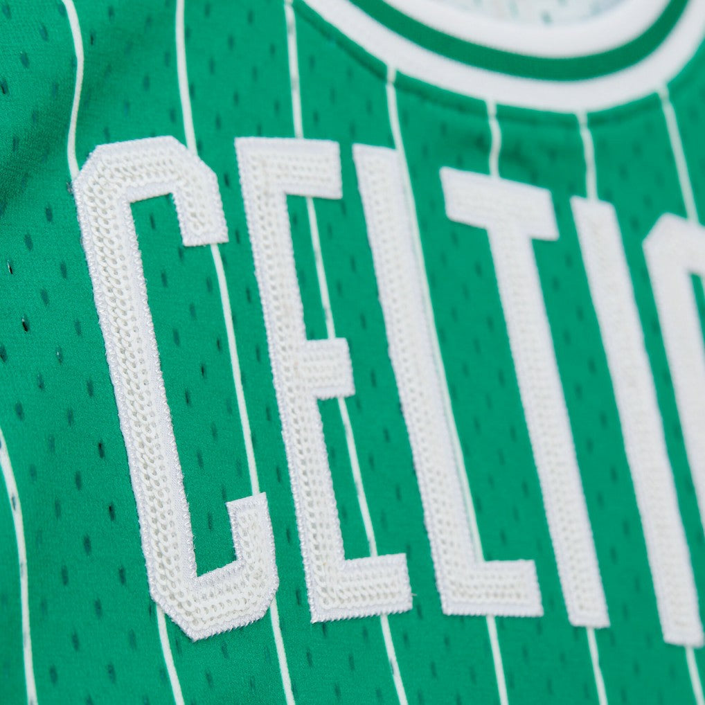 Larry Bird Boston Celtics x DANNIJO Women's Fashion Cropped Basketball Jersey Kelly Green | Mitchell & Ness outlet