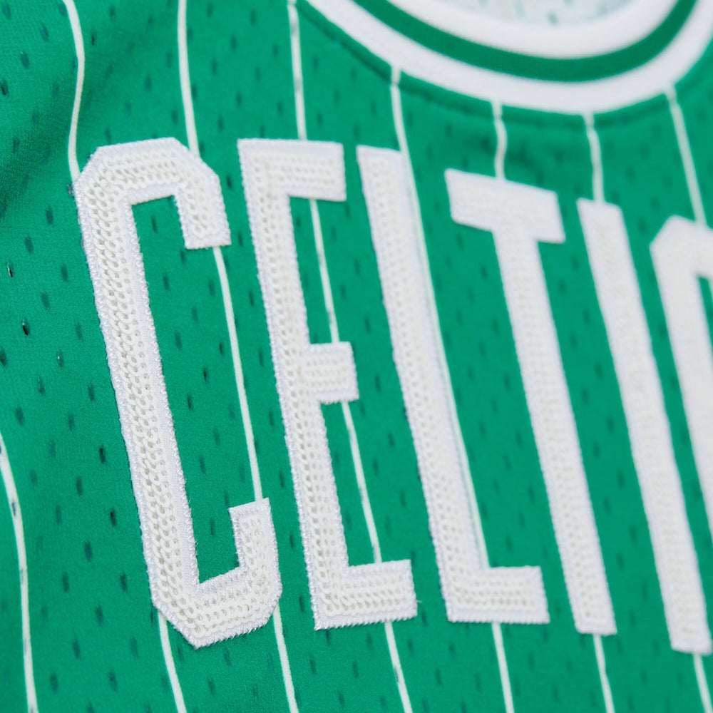 Larry Bird Boston Celtics x DANNIJO Women's Fashion Cropped Basketball Jersey Kelly Green | Mitchell & Ness outlet