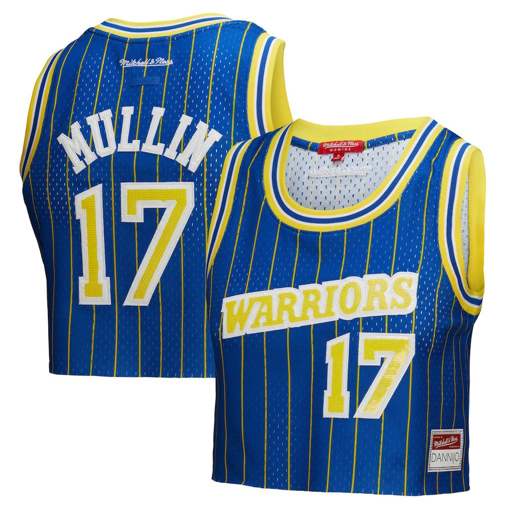Chris Mullin Golden State Warriors x DANNIJO Women's Fashion Cropped Basketball Jersey for sale Royal | Mitchell & Ness US